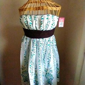 Dress Strapless 100% Cotton party dress NWT